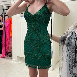 Green Alyce Paris beaded dress